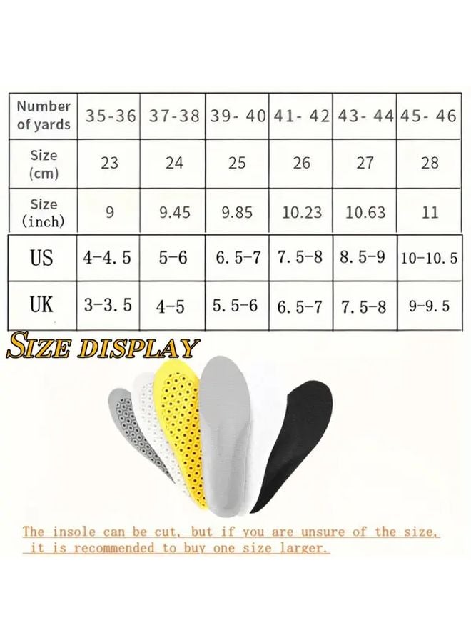 High Elasticity EVA Soft Mesh Running Insoles Anti Odor Size EU43 44 28cm 11in - Image 5